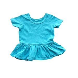 June & January Teal Peplum Top